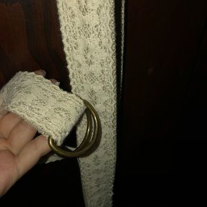 lacy cream belt